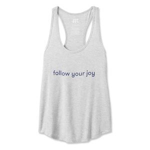 Joylab gray graphic tank follow your joy medium